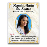 Placa Porcelana Túmulo Jazigo 18x24 Fundo Marmorizado