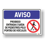 Placa Proibida Passagem Pedestres