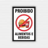 Placa Proibido Alimentos E