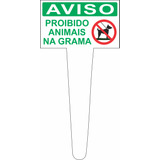Placa Proibido Animais Pet