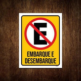 Placa Proibido Estacionar Embarque 36x46 Psai 2mm