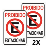 Placa Proibido Estacionar Garagem Guincho 20x30   Kit Com 02