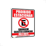 Placa Proibido Estacionar Garagem