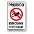 Placa Proibido Estacionar Motos 20x30 Com Fita Dupla Face