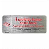Placa Proibido Fumar SP 8x20cm Lei 13 541 Ambiente Local