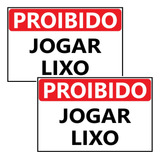 Placa Proibido Jogar Lixo