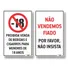 Placa Proibido P Menores De 18 Anos Nao Vendo Fiado 30x20cm