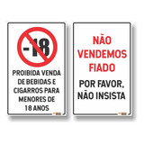 Placa Proibido P Menores