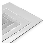 Placa Ps Cristal Transparente Similar Acrílico 60cmx40cm 2mm