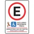 Placa Pvc 50x70 Estacione exclusivo deficiente físico autist