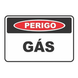 Placa Pvc Perigo Gás Auto adesiva