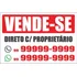 Placa Pvc/ps 2mm Vende-se/aluga/imobiliaria/corr_70x50cm