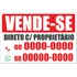 Placa Pvc/ps 2mm Vende-se/aluga/imobiliaria/corr_80x50cm