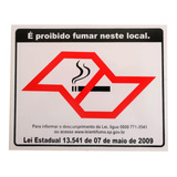 Placa Pvc Sinalização Lei Proibido Fumar