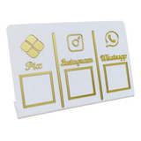 Placa Qr Code Pix Instagram E Whatsapp Comércio Balcão