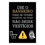 Placa Quadro Banheiro Limpo