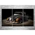 Placa Quadro Carros Antigo Vintage Fusca - 3 Peças - 120 Cm