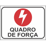 Placa Quadro De Força Sinalização Energia 20x15cm Ps 1mm