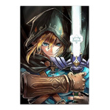 Placa Quadro Decorativo Zelda:link Personalizado Em Mdf