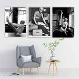 Placa Quadro Mdf 30x40cm Joseph Pilates Fotos Exercício Jp7