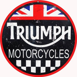 Placa Redonda Em Mdf Triumph Motorcycles