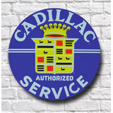 Placa Redonda Mdf Cadillac Authorized Service