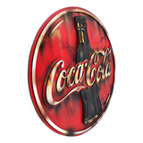 Placa Refrigerante Cola Ferrugem 3d Relevo Vintage Garagem