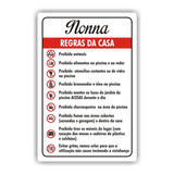 Placa Regras Da Casa