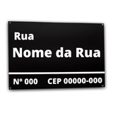 Placa Residencial Endereço Personalizado De Metal