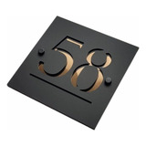 Placa Residencial Número Moderno Vazado Acrílico 85x30cm