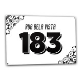 Placa Residencial Para Endereço Personalizada Em