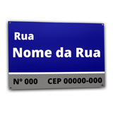 Placa Residencial Para Endereço Personalizada Metal