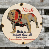 Placa Retrô Em Metal Mack Trucks Fire Apparatus
