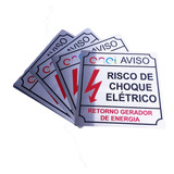 Placa Risco Choque Elétrico Gerador Energia Enel 15 Aluminio