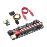 Placa Riser Pci Express 1x 16x Pcie Mineração V 010s Plus