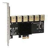 Placa Riser PCIE 1 A 6 Compartimentos Placa De Expansão SATA USB 3 0 Placa De Expansão PCI E Para GPU Ethereum Bitcoin Mining 