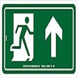 Placa S3 Rota Fuga Com Seta Para Cima Fotoluminescente TAMANHO 15X25CM
