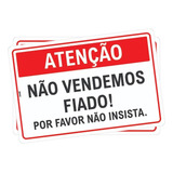 Placa Sinal Bar Loja Boteco Venda Não Vendemos Fiado Kit C 2