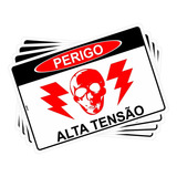 Placa Sinal Local Perigoso Alta Tensao Risco Morte Kit C 5