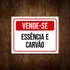 Placa Sinalização - Vende-se Essência E Carvão 36x46