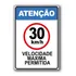 Placa Sinalização 30 Km Velocidade Maxima Permitida 30 X 21