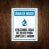 Placa Sinalização   Água Reuso Para Limpeza Jardim 18x23