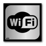 Placa Sinalização Alumínio 16x16cm 100 Wifi Original Fixser