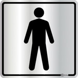 Placa Sinalização Alumínio Banheiro Sanitário Masculino