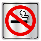 Placa Sinalização Alumínio Proibido Fumar 16x16cm