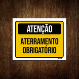 Placa Sinalizacao Atencao Aterramento