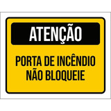 Placa Sinalizacao Atencao Porta
