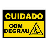 Placa Sinalização Cuidado Com Degrau