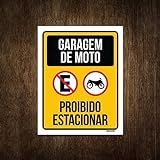 Placa Sinalização Garagem De Moto Proibido