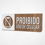 Placa Sinalização Indicativa Proibido Uso De Celular